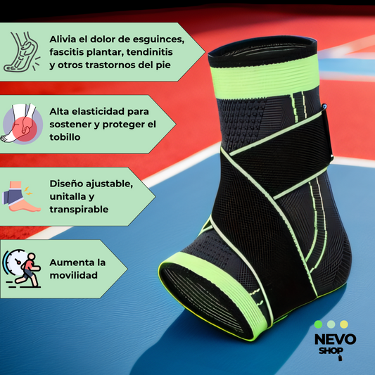 AnklePro Elite™ : Tobillera elástica con Correas de Sujeción